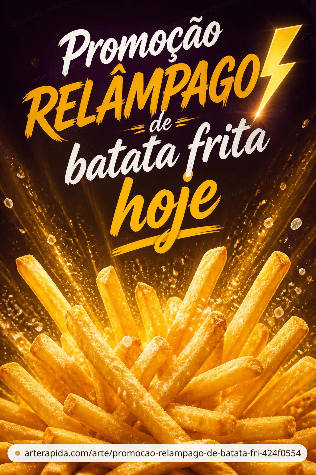 Promoção relâmpago de batata frita hoje
