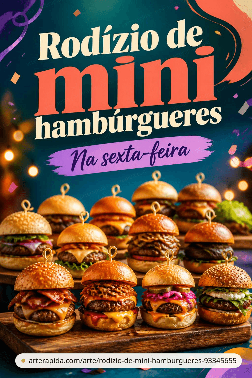 Rodízio de mini hambúrgueres